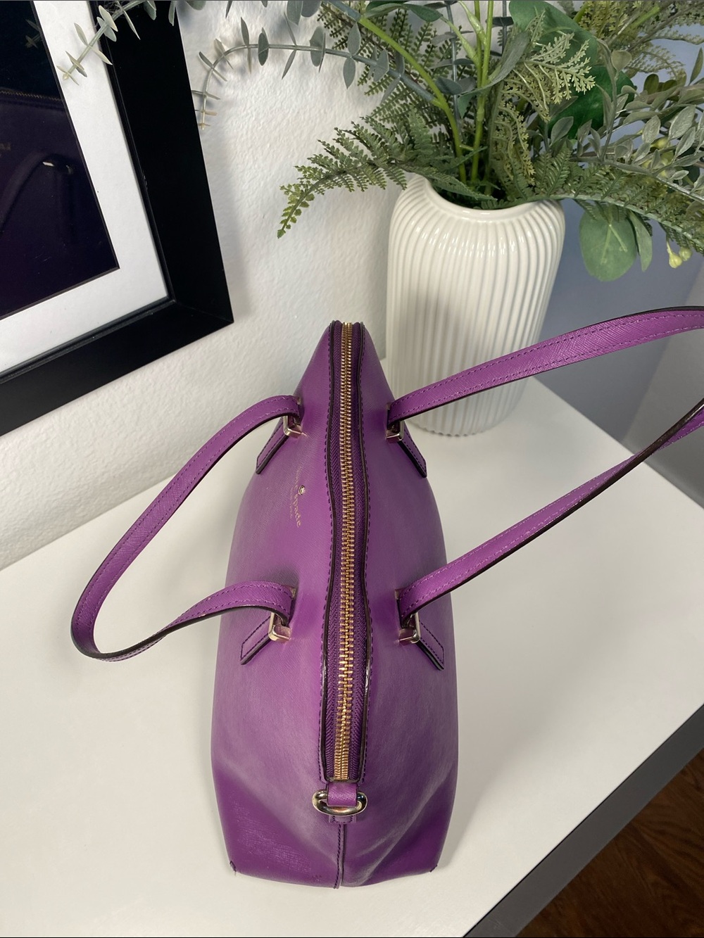 Kate Spade Cedar Street Maise Satchel In Vibrant Purple - Picture 10 of 12